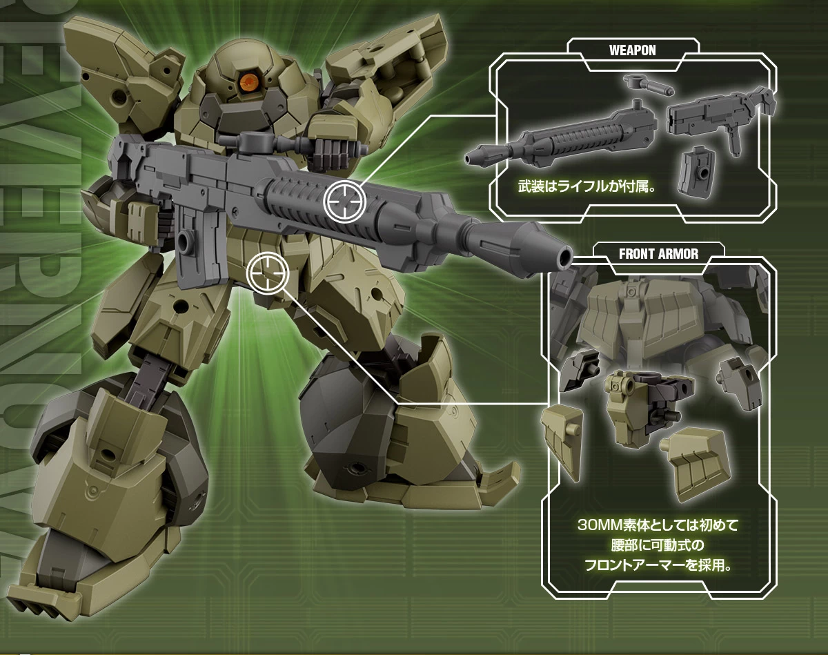 30MM 1/144 BEXM-28 REVER NOVA (GREEN) 8 30MM 1/144 BEXM-28 REVER NOVA (GREEN) – Image 6