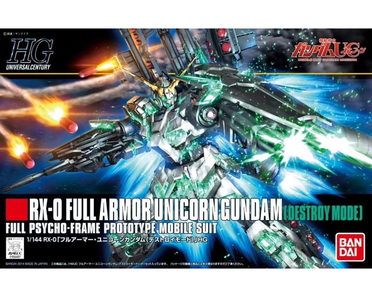 HGUC 1/144 FULL ARMOR UNICORN GUNDAM DESTROY MODE (GREEN FRAME) 3 HGUC 1/144 FULL ARMOR UNICORN GUNDAM DESTROY MODE (GREEN FRAME)