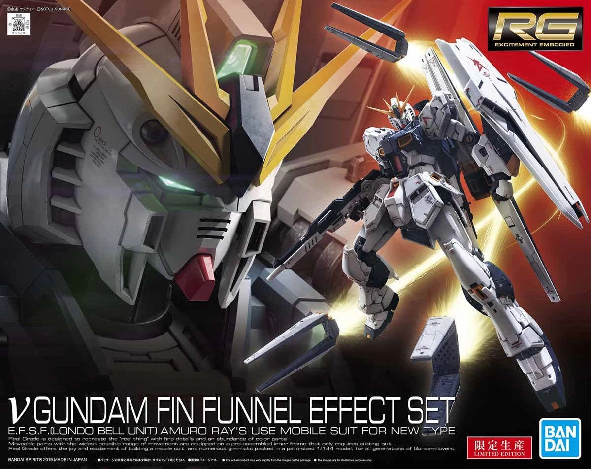 RG 1/144 GUNDAM NU GUNDAM + FIN FUNNEL EFFECT SET 1/144 3 RG 1/144 GUNDAM NU GUNDAM + FIN FUNNEL EFFECT SET 1/144
